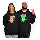 Hoodie Sudadera Parejas Novios Dinosurios Cute 14 De Febrero