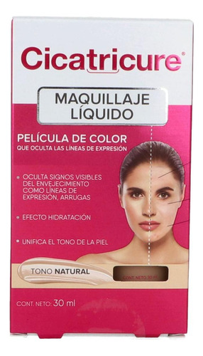 Cicatricure Maquillaje Líquido Tono Natural Caja Con 1 Pieza