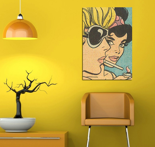 Vinilo Decorativo 50x75cm Smoke Pop Art Vintage Comic