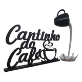 Xícara Flutuante Decorativa Letreiro Cantinho Do Café 