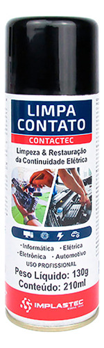 Spray Limpa Contatos Implastec Contactec 210 Mililitro