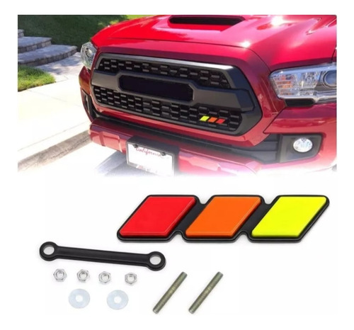 Emblema Tricolor Trd Parrilla Toyota Runner Tundra Tacoma Foto 8