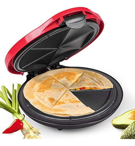 Taco Tuesday 10-inch 6-wedge Electric Deluxe Quesadilla Make