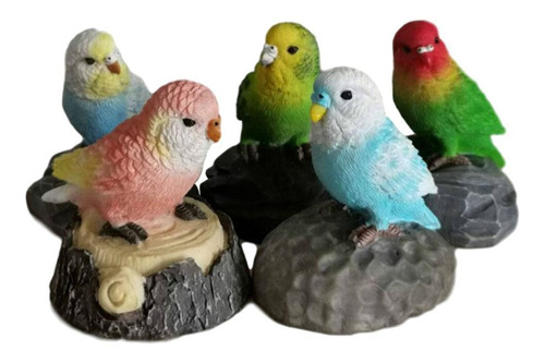 Jardín Pájaros Vívidos Decoraciones Estatua Escultura Al