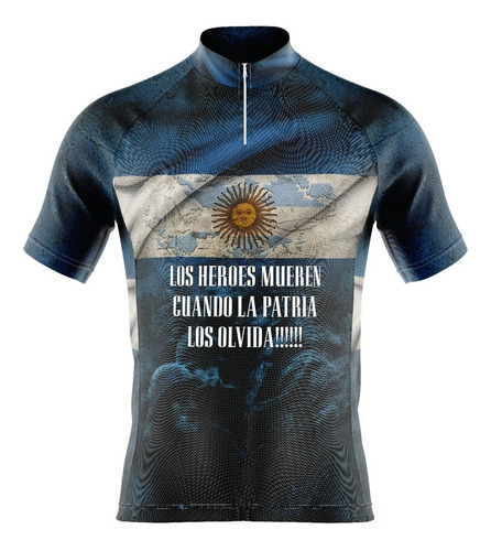 Remera De Ciclismo Homenaje Malvinas Argentinas Mod 2