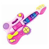 Guitarra Eléctrica De Juguete Niños He0502-1 Color Rosada