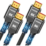 Cable Hdmi 2.1 De 8 K Trenzado Hdmi De Alta Velocidad 4k