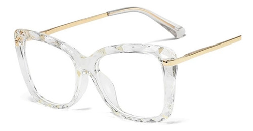 Armação Óculos Sem Grau Feminino Cristal Lapidado Grande A15