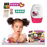 Set Kit Manicure Maquina Pinta Uñas Niñas Infantil Stickers 