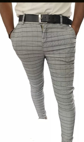 Pantalon Cargo De Hombre Con Resortes Casual Azul Marino 