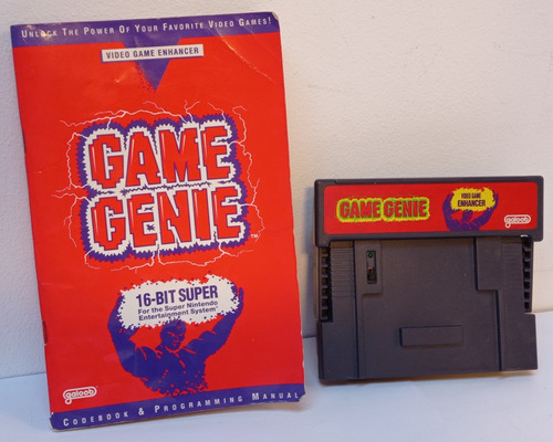 Game Genie Con Manual Snes Super Nintendo Enhancer Galoob