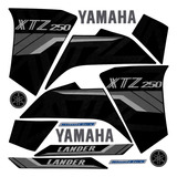 Cartela Faixa Adesiva Yamaha Lander 250 Preto Ano 2011/2022