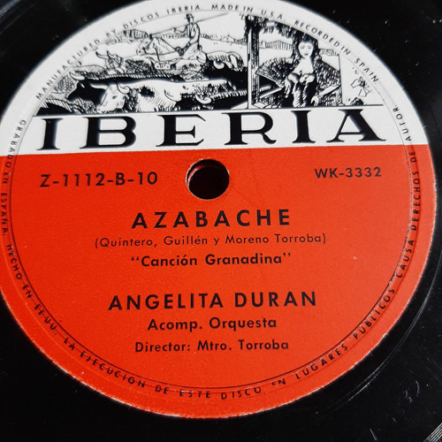 Pasta Angelita Duran Torroba Orq Azabache 1 10 Iberia C397