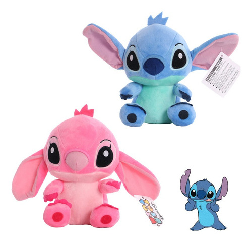 Set Peluches Stitch Y Angel De Lilo Y Stitch 20 Cm Kawaii