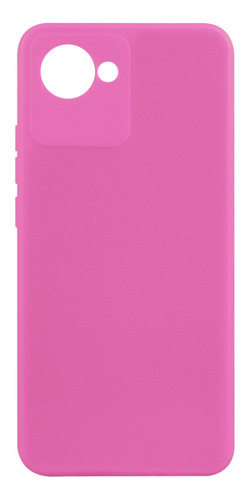 Capa Capinha Case Aveludada Rosa Claro Para Realme C30 6.5