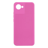 Capa Capinha Case Aveludada Rosa Claro Para Realme C30 6.5