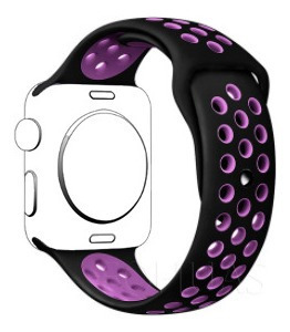 Correa Para Applewatch Sport Negro Morado 42 /44 /45mm