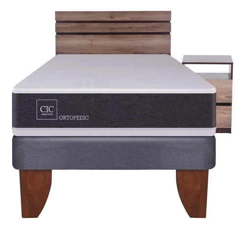 Cama Europea 1.5 Plazas Cic Ortopedic + Set Ares   