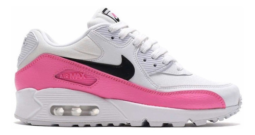 Tenis Nike Air Max 90 Blanco.rosa.negro