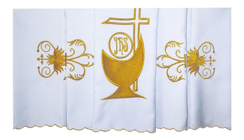 Mantel Para Altar De Iglesia 2m Variedad De Bordado Elegante