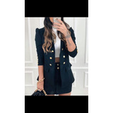 Conjunto Feminino De Blazer + Saia Curta  Lançamento, Barato