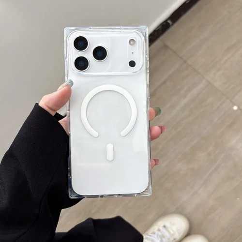 Funda Cuadrada Magsafe Para iPhone 12, 13, 14, 15, 16, 17, Air