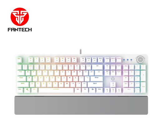 Teclado Gamer Mecánico Fantech Max Power Mk853, Rgb. Color Del Teclado Blanco