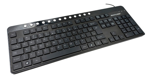 Teclado Preto Teclas Baixas Soft Touch Usb Multilaser Portug