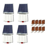 Pack 4 Alarma Comunitaria 30w Solar Y 8 Controles + Envio