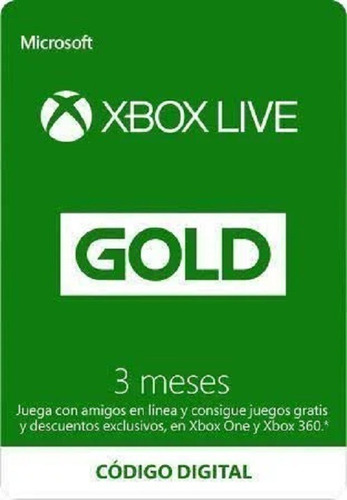 Xbox Live Gold 3 Meses [ Codigo ]