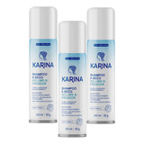  Kit 3 Shampoo A Seco Karina Volume Frescor Capilar 150ml