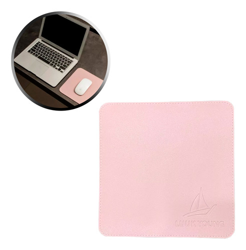 Mouse Pad Slim Couro Sintético 20x20cm  Mesa Antiderrapante