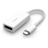 Adaptador Ugreen Displayport Femêa Para Usb C Macho Branco