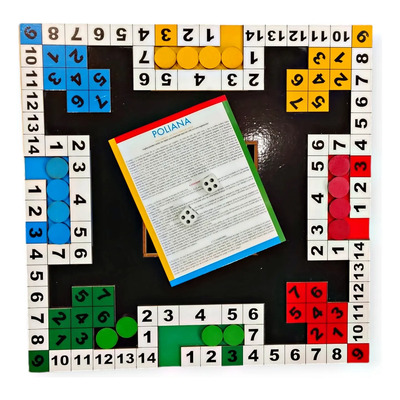Juego De Mesa Poleana Poliana Madera Diversion Verde