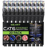 Cable Ethernet Cat 6 De 5 Pies (paquete De 20), Cable D...