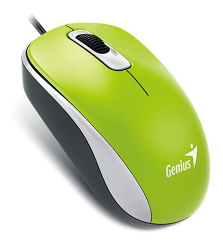 Mouse Alámbrico Genius Dx-110 Usb Verde Primavera Ambidiest