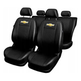 Capa Banco Carro 100% Couro Chevrolet C/ Velcro + Volante