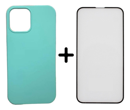 Capinha Silicone + Película 3/6d Para iPhone Qualquer Modelo