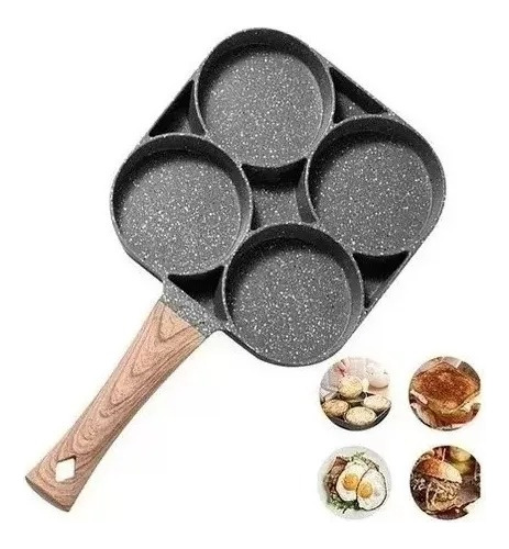 Sarten Antiadherente 4 Puestos Para Huevos Arepas Pancakes