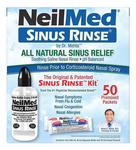 Neilmed Sinus Rinse - Kit Completo De Enjuague Nasal X50