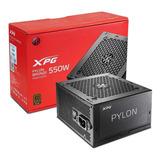 Fuente Gamer Xpg Pylon 550w / Cert. 80 Plus Bronze Color Negro 100v/240v