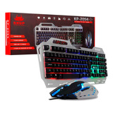 Kit Teclado E Mouse Gamer Led Usb Kp-2054