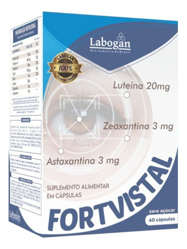 Fortvistal 60caps Zeaxantina Luteína Astaxantina - Labogan