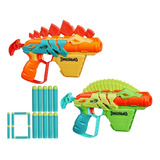 Nerf Dinosquad Stego-duo, 2 Lanzadores, 10 Dardos Nerf Elite