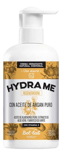 Crema Corporal Hydra Me Bel Lab Con Argan 235ml Hidratante Tipo De Envase Pote