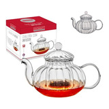 Chaleira Bule De Vidro Com Infusor Inox 400ml Chá Pequena