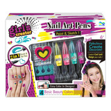 Kit De Belleza Nail Glam Secador De Uñas Plumas De Gel Niñas