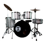 Extreme Exbt071 Bateria Profesional Plata Sparkle 5 Piezas Color Plateado