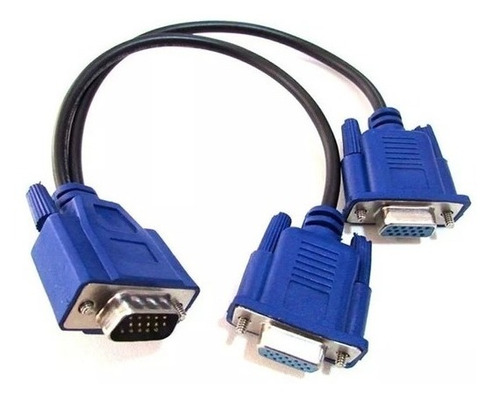 Cabo Y Duplicador 1 Vga X 2 Vga Ligue Seu Pc Em 2 Monitores