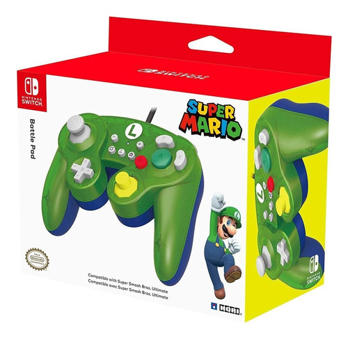 Controle Battle Pad Nintendo Switch Gamecube Edição Luigi